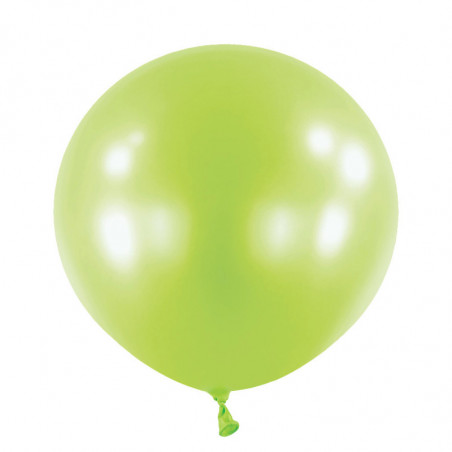 Ballons latex 24" ROND - 60CM  - Vert anis nacré Metallic Kiwi Anagram