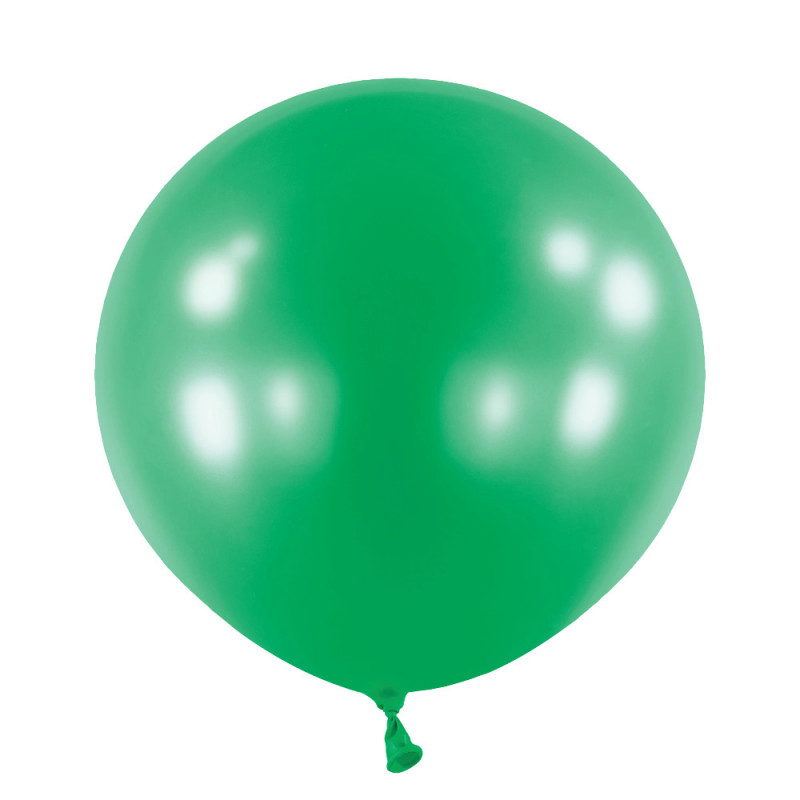 Ballons latex 24" ROND - 60CM - Vert foncé nacré Metallic Festive Green Anagram