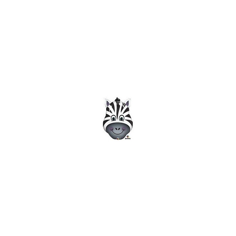 Ballon Supershape Tête de Zèbre Noir et Blanc 81 cm – Qualatex