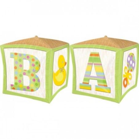 Ballon Alu Orbz Cube Baby Pastel Vert – Anagram