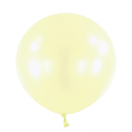 Ballons latex 24" ROND - 60CM - Ivoire nacré Pearl Ivory Anagram
