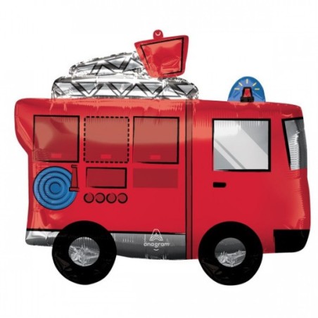Ballon Supershape Camion de Pompier Rouge 66 x 55 cm – Anagram
