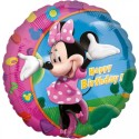 Ballon Mylar Rond Minnie Mouse Happy Birthday 45 cm – Anagram