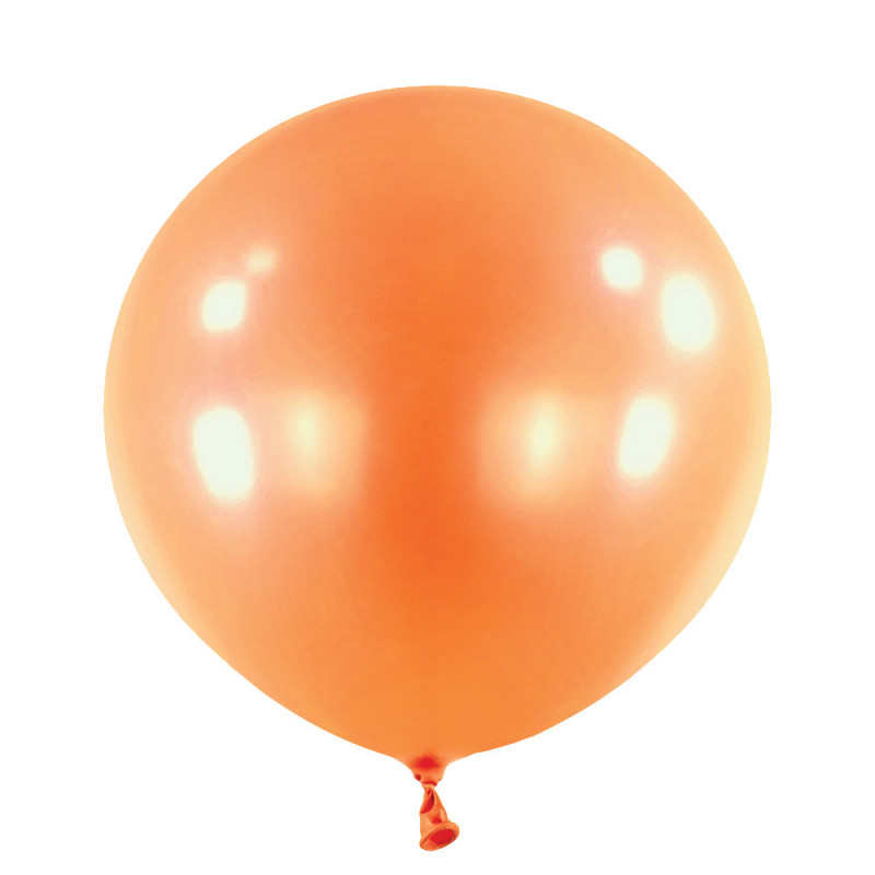 Ballons latex 24" ROND - 60CM - Orange nacré Pearl Orange Nacré Anagram