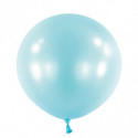 Ballons latex 24" ROND - 60CM - Bleu nacré Pearl Pastel Blue Anagram