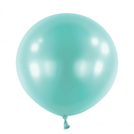 Ballons latex 24" ROND - 60CM  - Bleu caraibe nacré Pearl Caribbean Blue Anagram