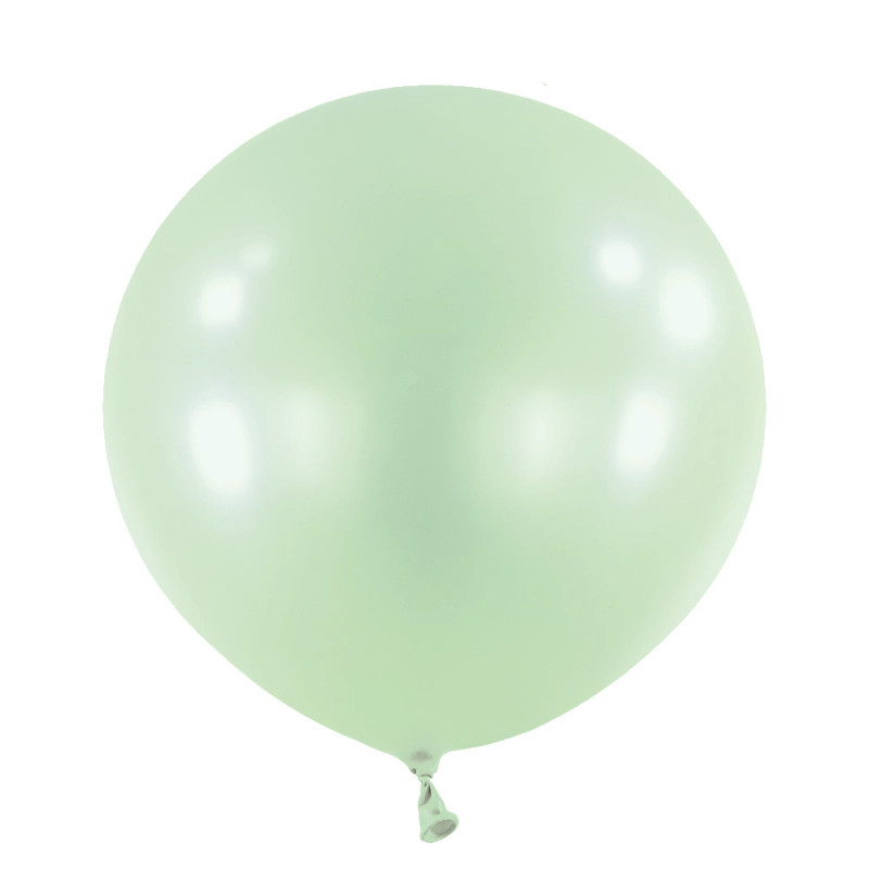 Ballons latex 24" ROND - 60CM  - Mint nacré Pearl Mint Green Anagram