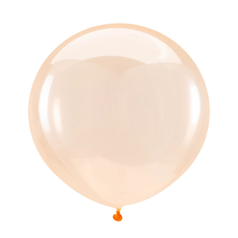 Ballons latex 24" ROND - 60CM - Orange cristal Crystal Clearz Orange Anagram