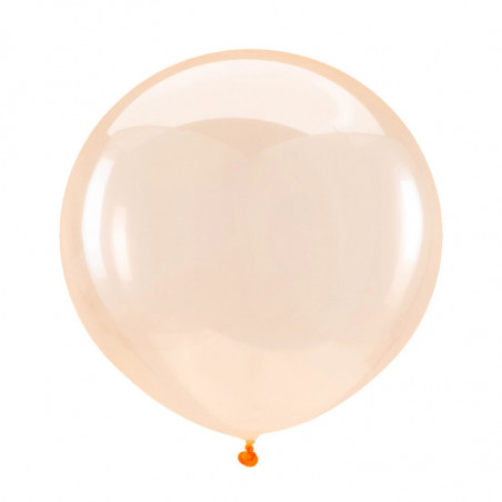 Ballons latex 24" ROND - 60CM - Orange cristal Crystal Clearz Orange Anagram