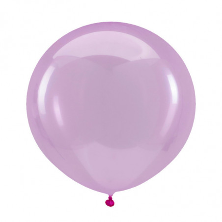 Ballons latex 24" ROND - 60CM - Magenta Transparent Crystal Clearz Anagram