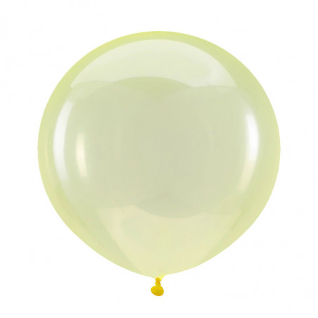 Ballons latex 24" ROND - 60CM - Jaune cristal Crystal Clearz Yellow Anagram