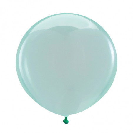 Ballons latex 24" ROND - 60CM - Vert cristal Crystal Clearz Green Anagram