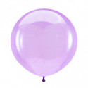 Ballons latex 24" ROND - 60CM - Violet cristal Crystal Clearz Purple Anagram