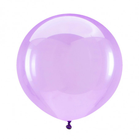 Ballons latex 24" ROND - 60CM - Violet cristal Crystal Clearz Purple Anagram