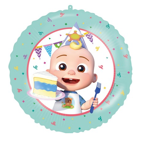 Ballon Rond Cocomelon Gâteau d’Anniversaire – 45 cm – Procos