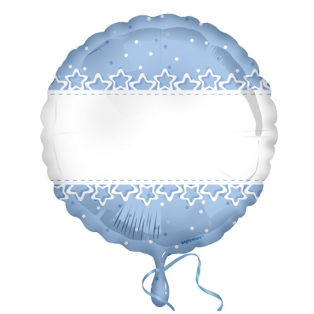 Ballon Rond Bleu Bébé Personnaliser - Balloon Designer Decorateur