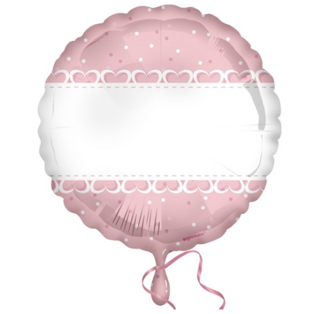 Ballon Rond Rose Bébé Personnaliser - Balloon Designer Decorateur