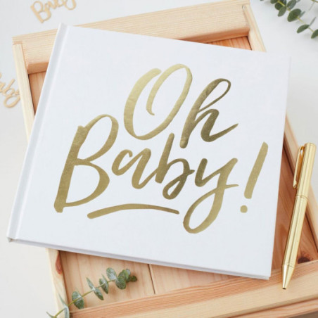 Livre d’Or Oh Baby Blanc – Ginger Ray
