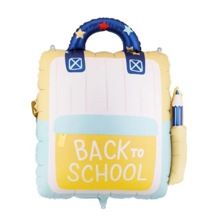 Ballon Alu Cartable Crème et Jaune – Party Deco