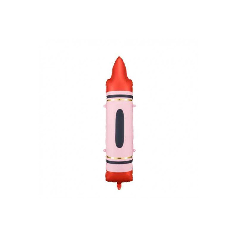 Ballon Supershape Crayon Rouge Effet Matifié – Party Deco