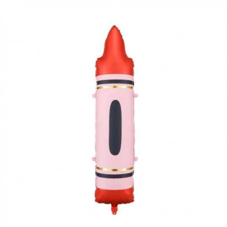Ballon Supershape Crayon Rouge Effet Matifié – Party Deco