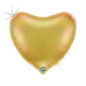 Ballon Alu Cœur Doré Brillant 91 cm (36") – Grabo