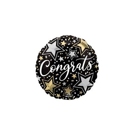 Ballon Alu XL Étoile Congrats ! – Anagram – 73 x 68 cm